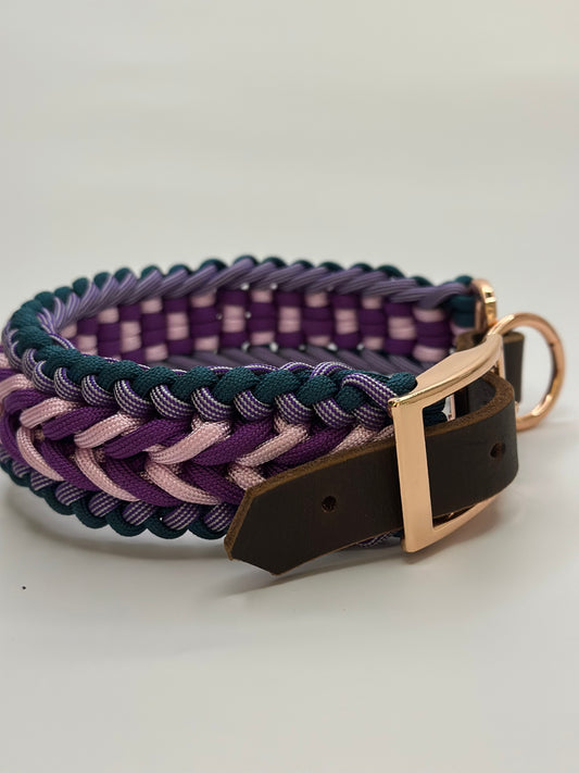 Paracord Halsband "Happy", handgefertigt