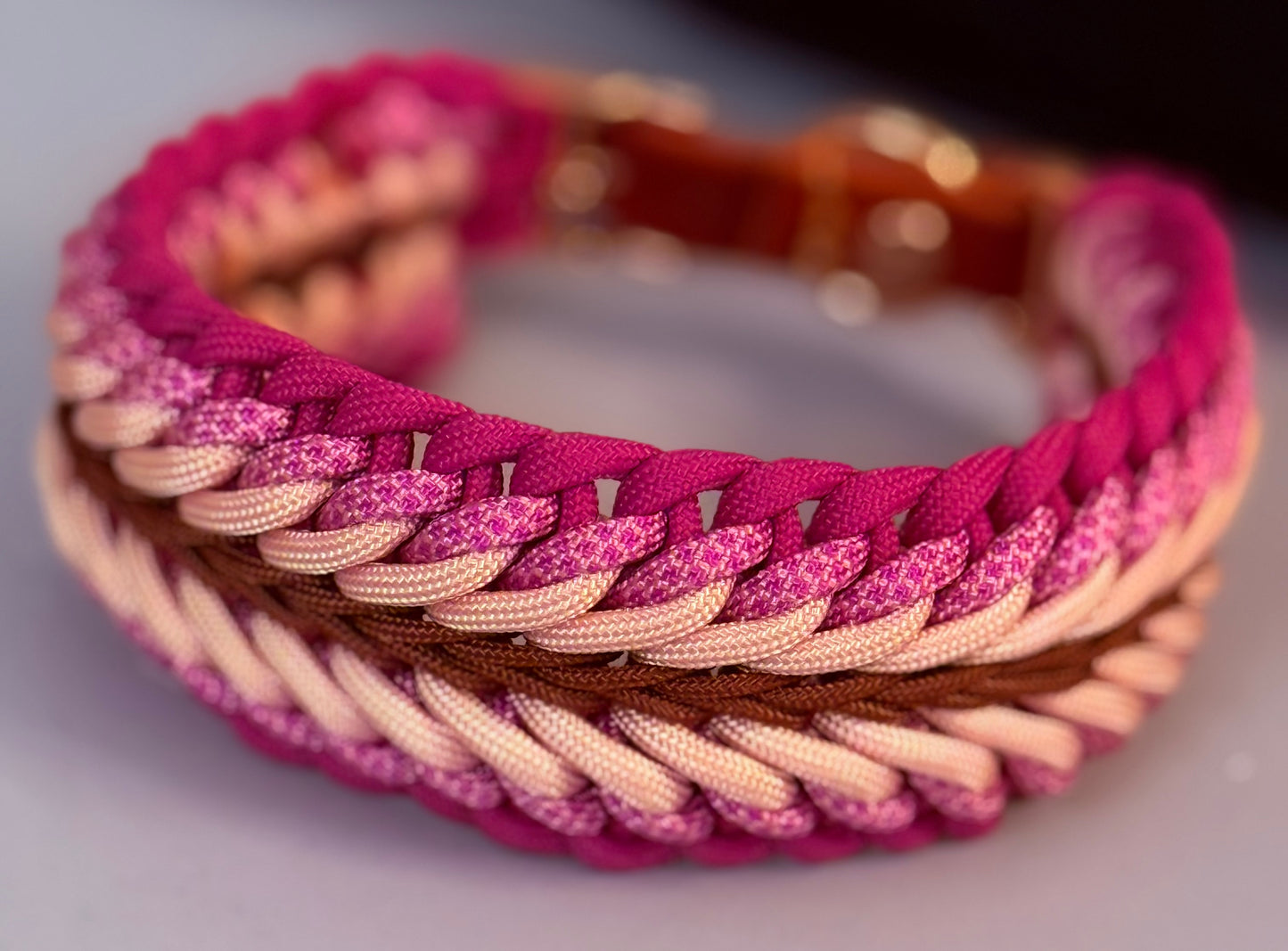 Paracord Halsband "Sunny", handgefertigt