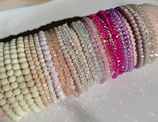 Armbänder aus Facetteperlen