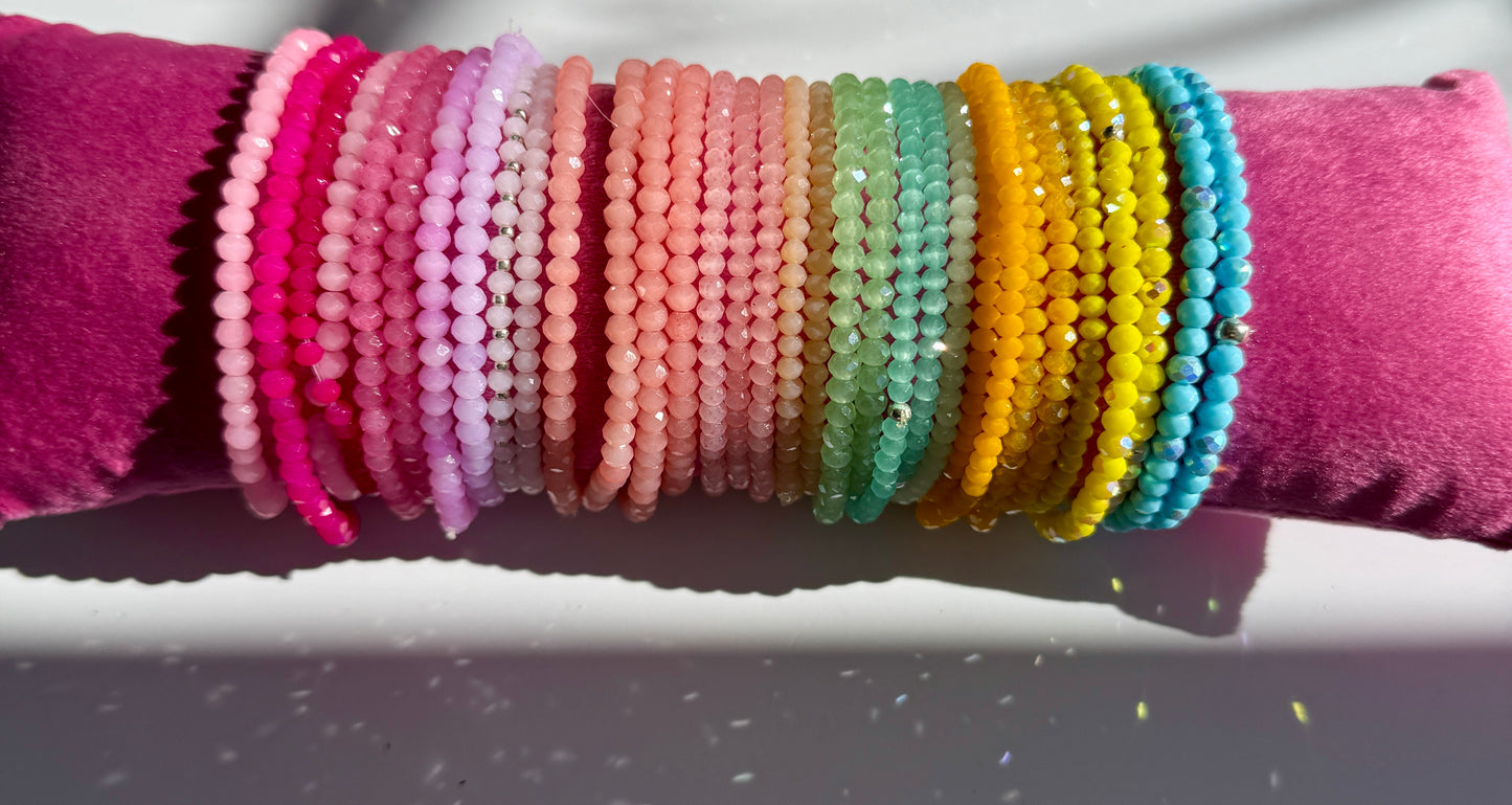 Armbänder aus Facetteperlen