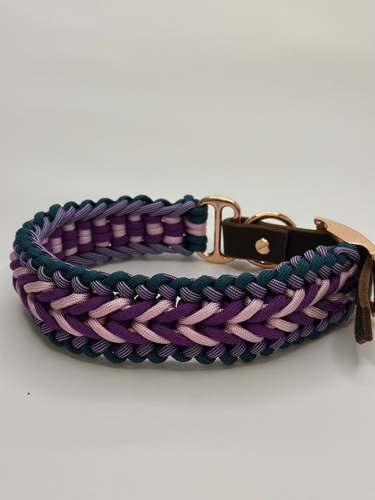 Paracord Halsband "Happy", handgefertigt